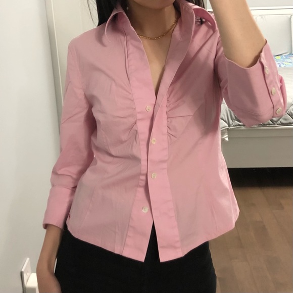 Vintage Pink Button Down - Picture 2 of 6